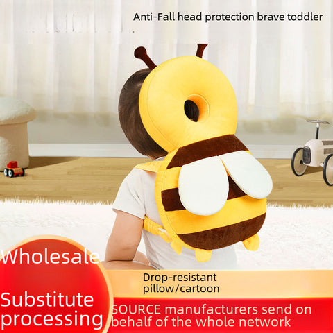 Baby Anti-fall Pillow Pillow Baby's Head Protection Anti-fall Cap Cartoon Children's Toddler Pillow Anti-collision Artifact Breathable Protective Pad